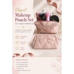 Elegant Makeup Pouch Set